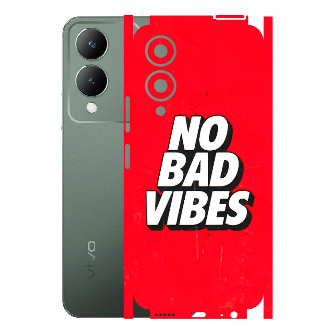 VIVO Y Series Phone Skins (All Models) - No Bad Vibes - 3D Embossed Finish (L-280) Vivo Y17S