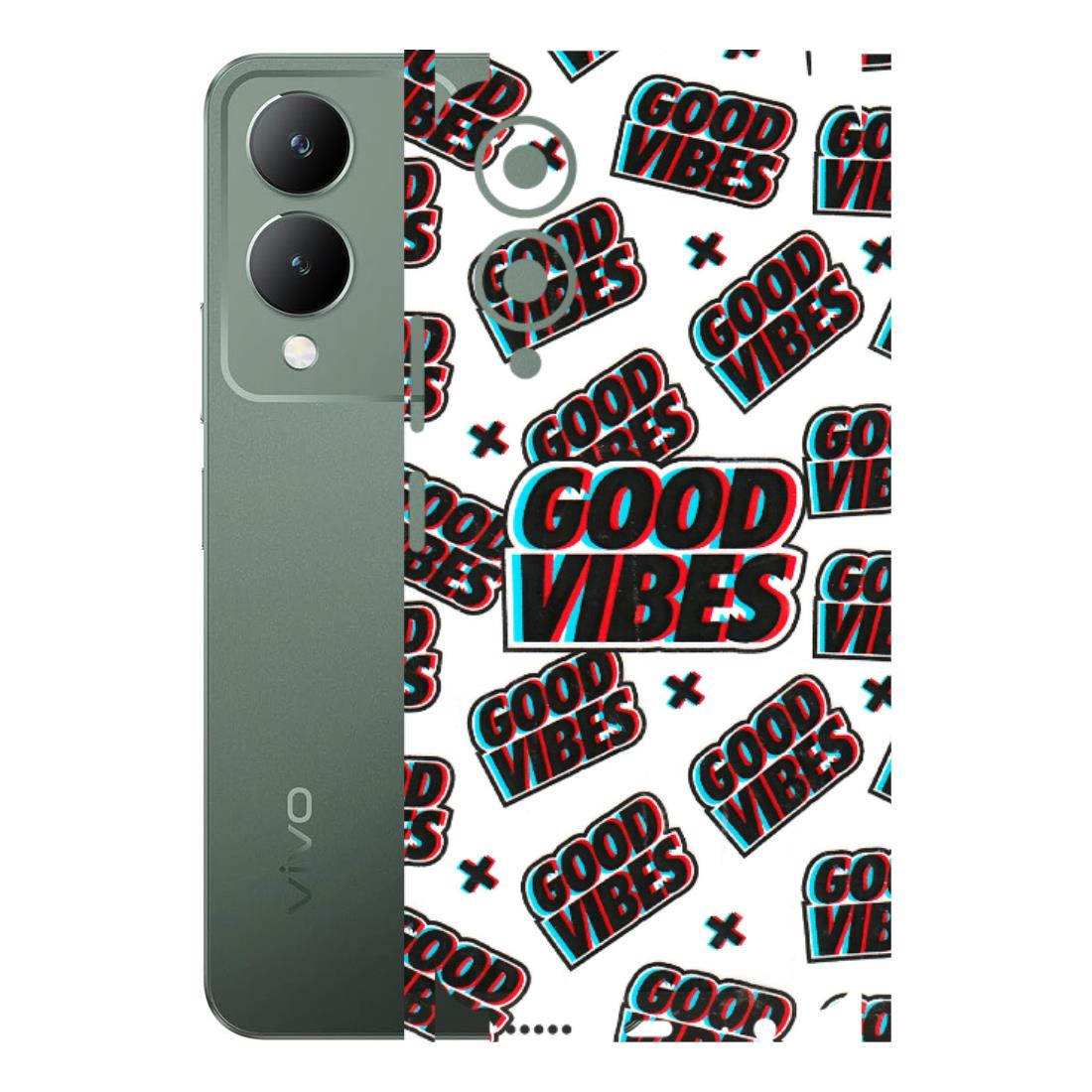 VIVO Y Series Phone Skins (All Models) - Good Vibes - 3D Embossed Finish (L-282) Vivo Y17S