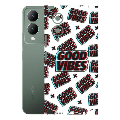 VIVO Y Series Phone Skins (All Models) - Good Vibes - 3D Embossed Finish (L-282) Vivo Y17S