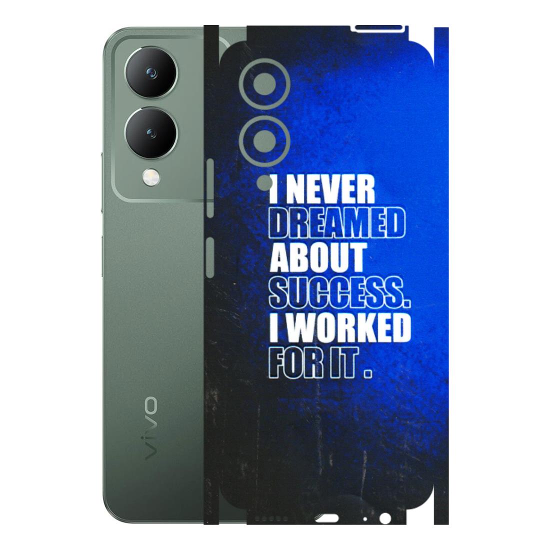 VIVO Y Series Phone Skins (All Models) - I Never Dreamed About Success - 3D Embossed Finish (L-283) Vivo Y17S