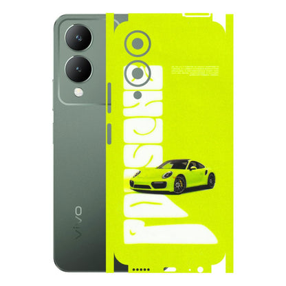 VIVO Y Series Phone Skins (All Models) - Lime Green Porche - 3D Embossed Finish (L-30) Vivo Y17S