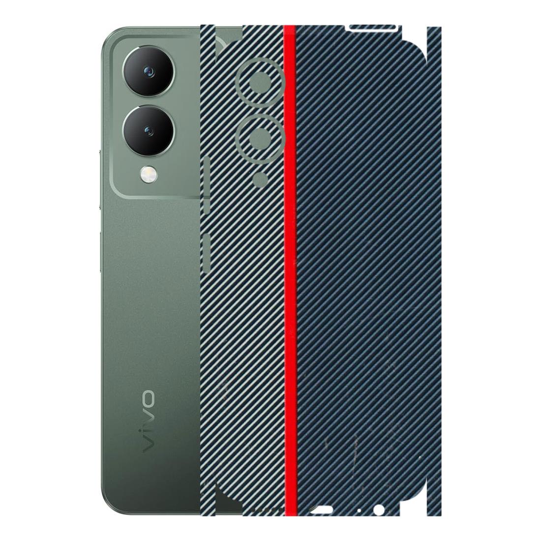 VIVO Y Series Phone Skins (All Models) - Blue Sober Lines - 3D Embossed Finish (L-305) Vivo Y17S