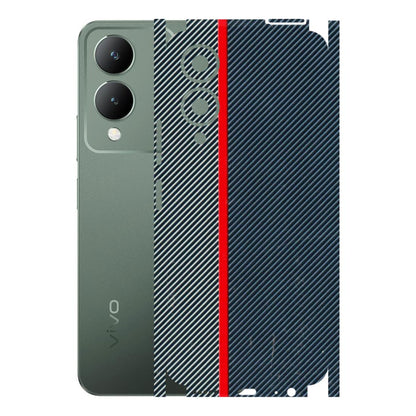 VIVO Y Series Phone Skins (All Models) - Blue Sober Lines - 3D Embossed Finish (L-305) Vivo Y17S