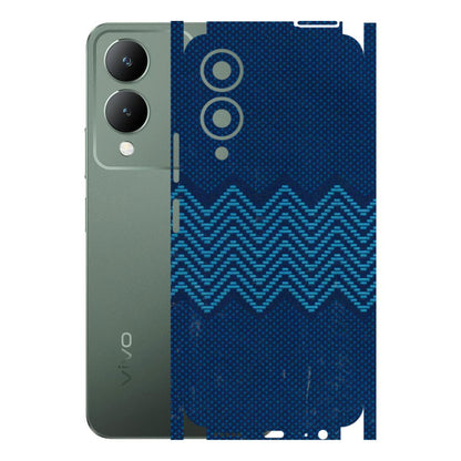 VIVO Y Series Phone Skins (All Models) - Blue Sober Waves - 3D Embossed Finish (L-306) Vivo Y17S