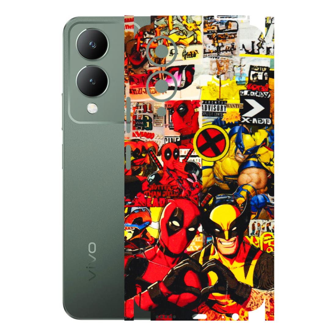 VIVO Y Series Phone Skins (All Models) - Spidy Wolverine - 3D Embossed Finish (L-310) Vivo Y17S