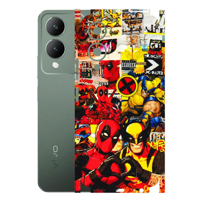 VIVO Y Series Phone Skins (All Models) - Spidy Wolverine - 3D Embossed Finish (L-310) Vivo Y17S