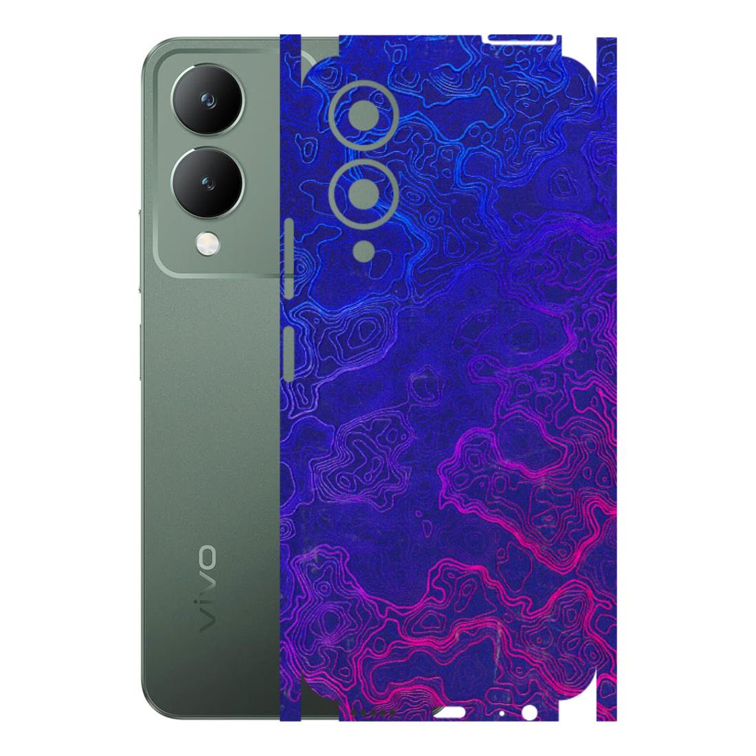 VIVO Y Series Phone Skins (All Models) - Purple Ripples Swirl - 3D Embossed Finish (L-314) Vivo Y17S