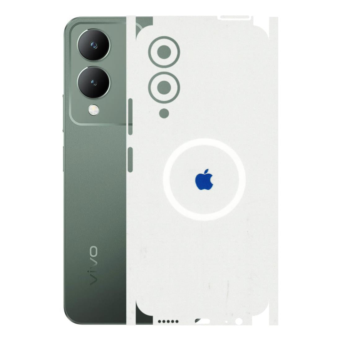 VIVO Y Series Phone Skins (All Models) - iPhone Magsafe Logo - 3D Embossed Finish (L-320) Vivo Y17S