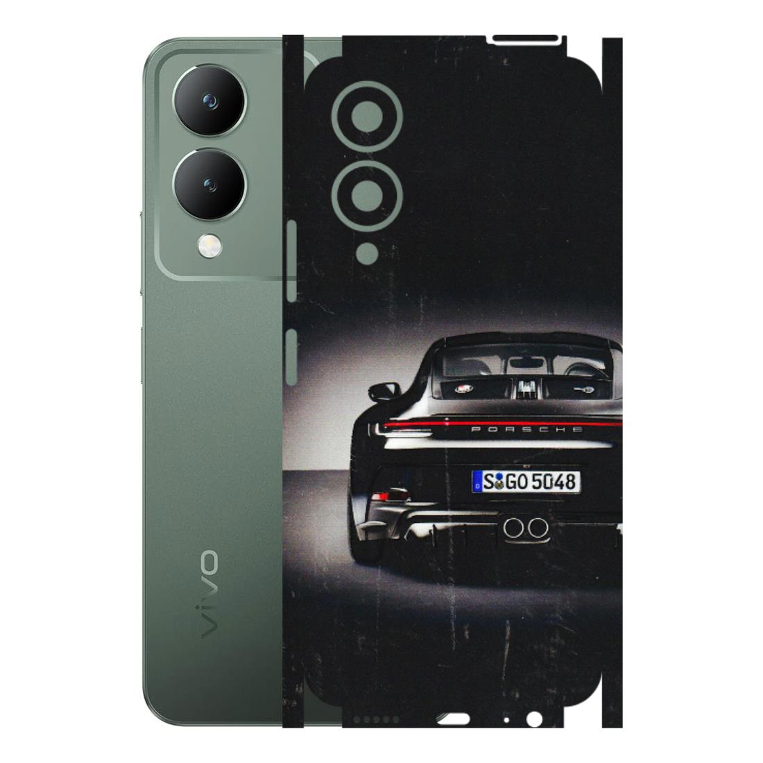 VIVO Y Series Phone Skins (All Models) - New Black Porsche GT3 - 3D Embossed Finish (L-327) Vivo Y17S