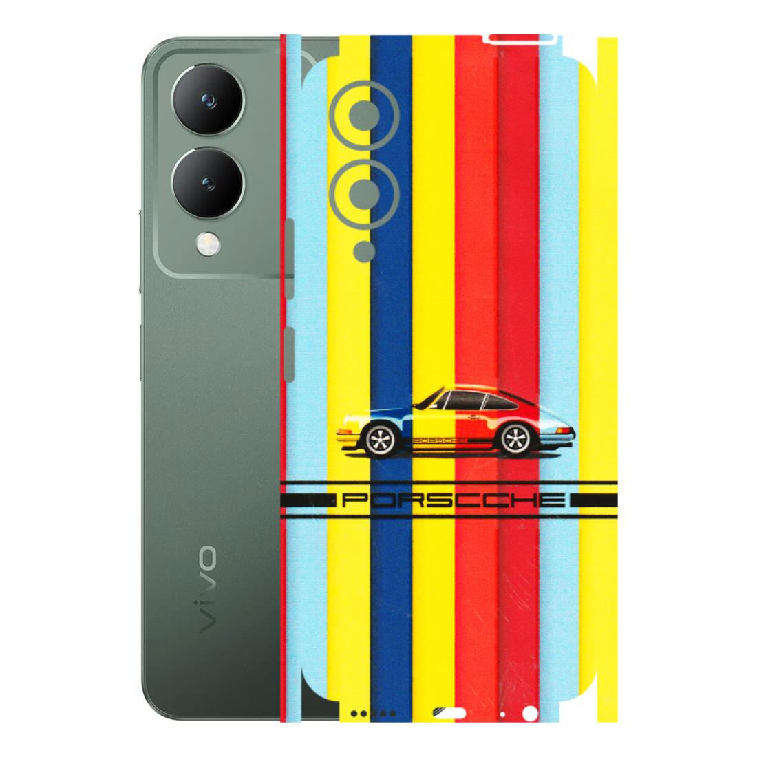 VIVO Y Series Phone Skins (All Models) - Multicolour Porche - 3D Embossed Finish (L-39) Vivo Y17S