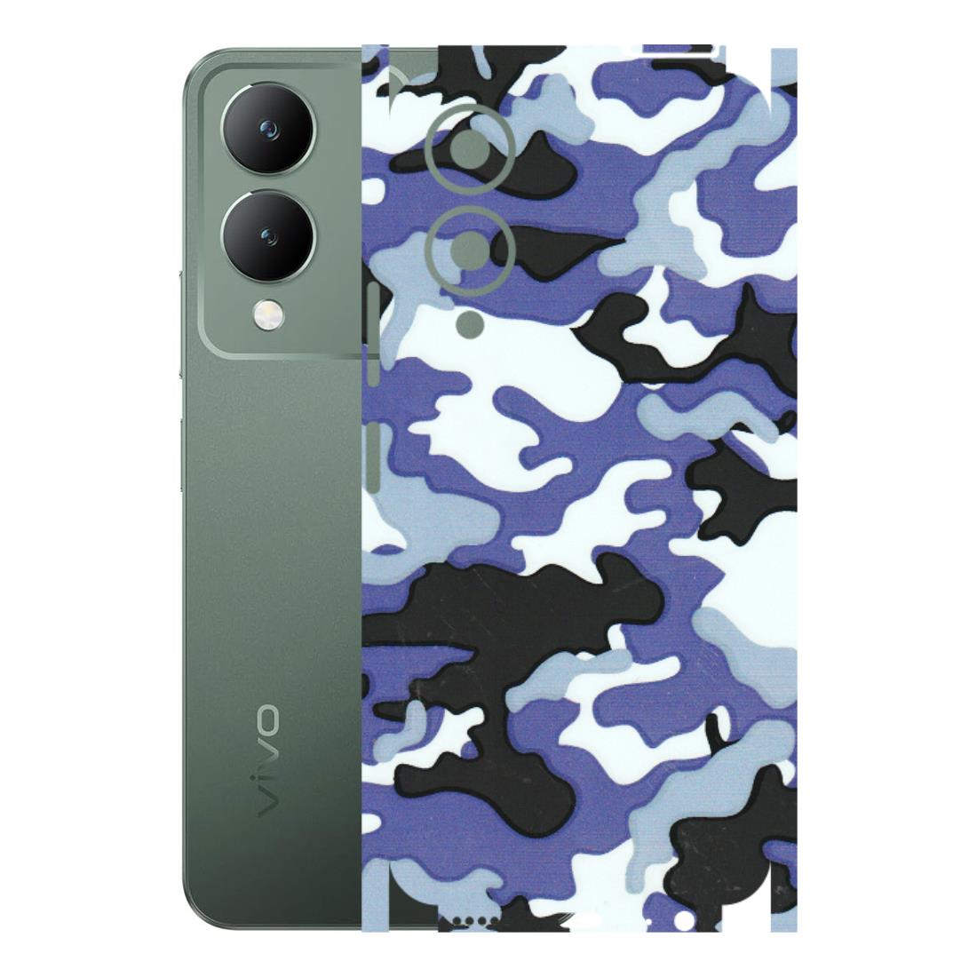 VIVO Y Series Phone Skins (All Models) - Powerfull Military Camoflauge - 3D Embossed Finish (L-49) Vivo Y17S