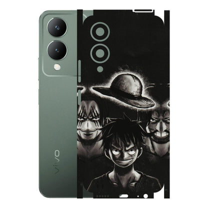 VIVO Y Series Phone Skins (All Models) - Black Luffy Hat - 3D Embossed Finish (L-57) Vivo Y17S