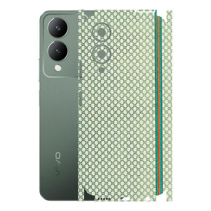 VIVO Y Series Phone Skins (All Models) - Gucci Fabric Pattern - 3D Embossed Finish (L-73) Vivo Y17S