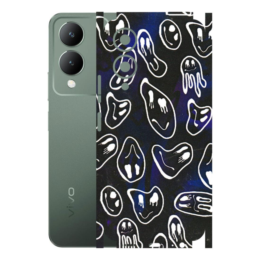 VIVO Y Series Phone Skins (All Models) - Distorted Smileys - 3D Embossed Finish (L-92) Vivo Y17S