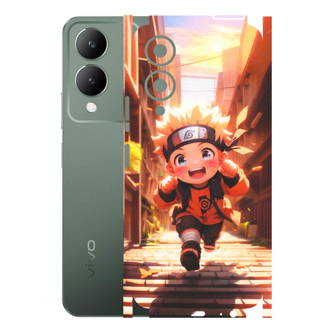 VIVO Y Series Phone Skins (All Models) - Naruto Cute Toon Running - Matte Finish (M-04) Vivo Y17S