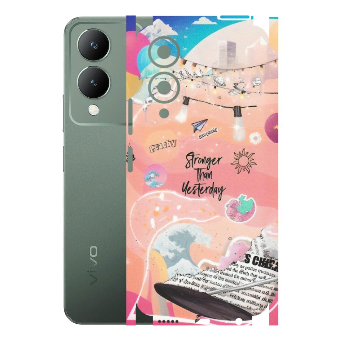 VIVO Y Series Phone Skins (All Models) - Stronger Then Yesterday - Matte Finish (M-128) Vivo Y17S