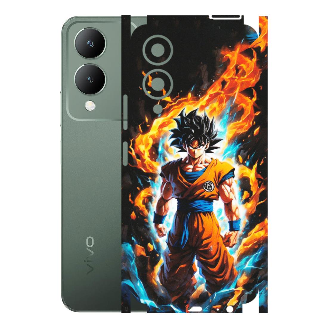VIVO Y Series Phone Skins (All Models) - Goku Transformation Anime - Matte Finish (M-159) Vivo Y17S