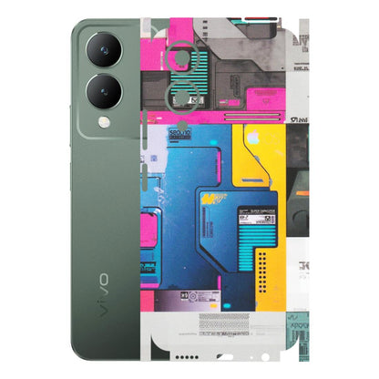 VIVO Y Series Phone Skins (All Models) - Colourfull Motherboard Internals - Matte Finish (M-55) Vivo Y17S