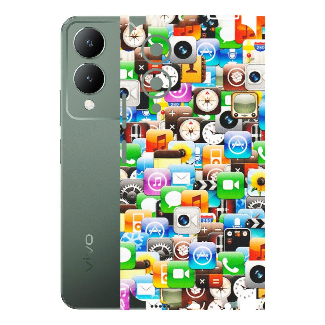 VIVO Y Series Phone Skins (All Models) - All Apple Icons - Matte Finish (M-93) Vivo Y17S