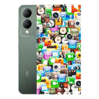 VIVO Y Series Phone Skins (All Models) - All Apple Icons - Matte Finish (M-93) Vivo Y17S