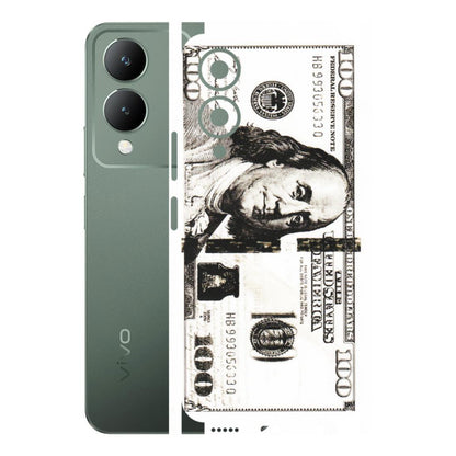 VIVO Y Series Phone Skins (All Models) - 100 Dollar Currency - Transparent Finish (T-01) Vivo Y17S