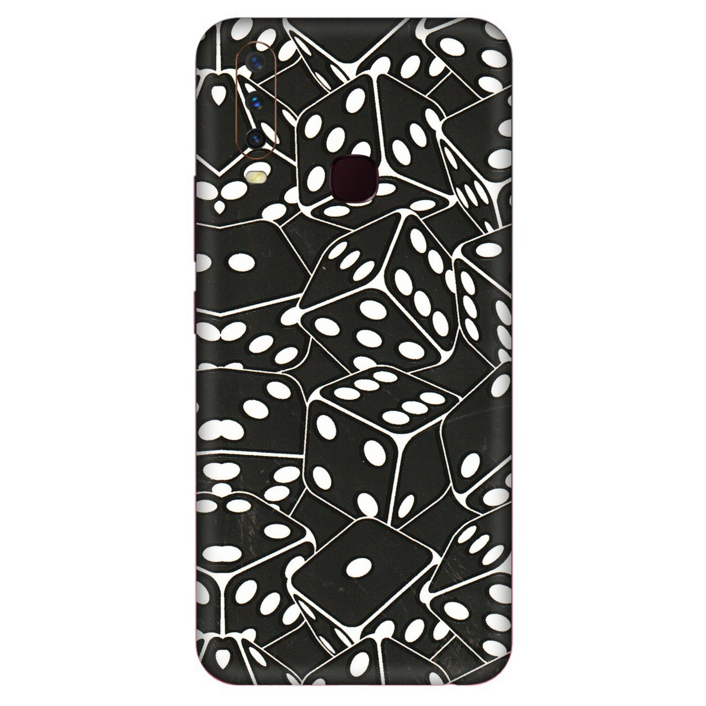 VIVO Y Series Phone Skins (All Models) - Big Black Dices - 3D Embossed Finish (L-106) Vivo Y17