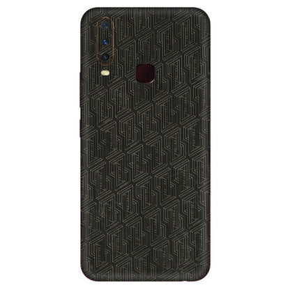 VIVO Y Series Phone Skins (All Models) - Black Abstract Pattern - 3D Embossed Finish (L-117) Vivo Y17