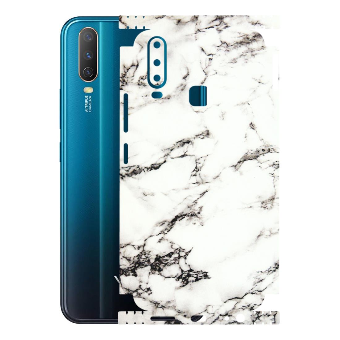 VIVO Y Series Phone Skins (All Models) - Black and White Marble Texture - 3D Embossed Finish (L-124) Vivo Y17