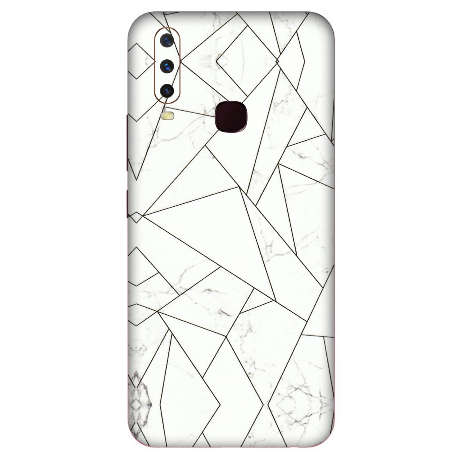 VIVO Y Series Phone Skins (All Models) - Luxury White Marble Effect - 3D Embossed Finish (L-168) Vivo Y17