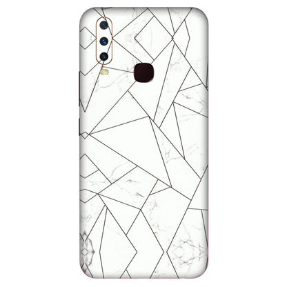 VIVO Y Series Phone Skins (All Models) - Luxury White Marble Effect - 3D Embossed Finish (L-168) Vivo Y17