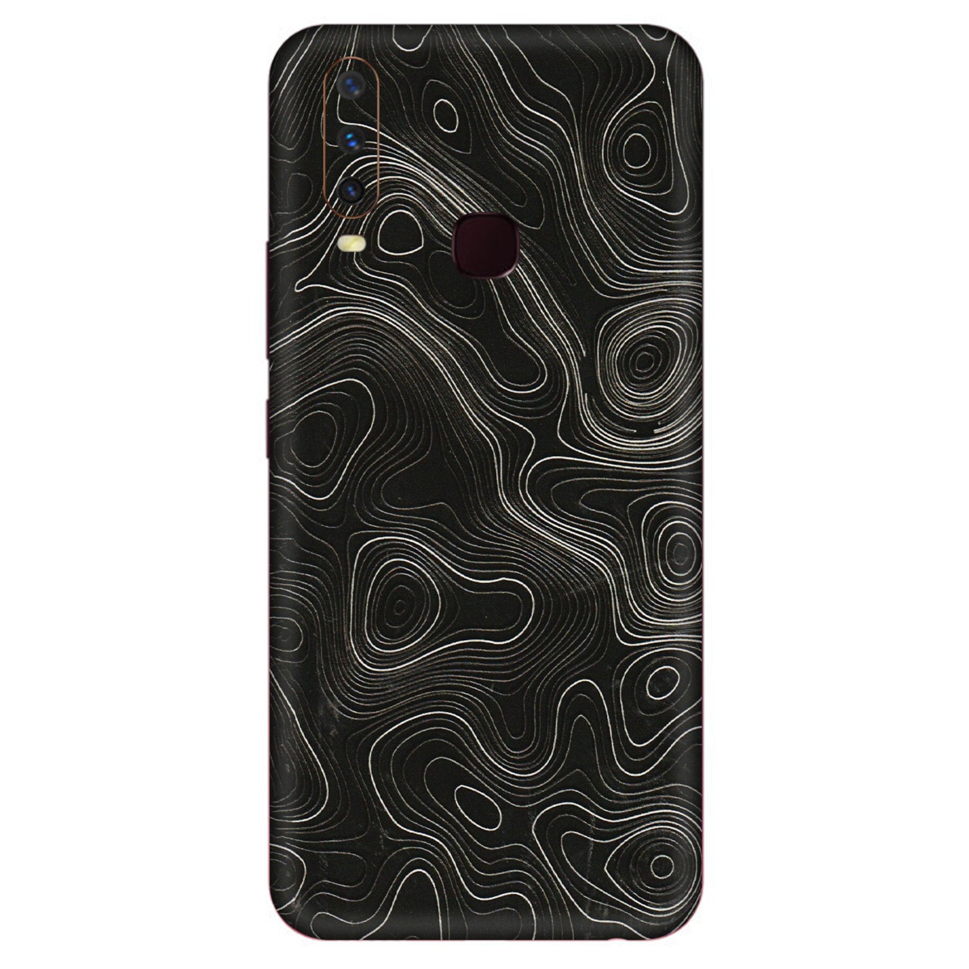 VIVO Y Series Phone Skins (All Models) - Black Swirl - 3D Embossed Finish (L-196) Vivo Y17