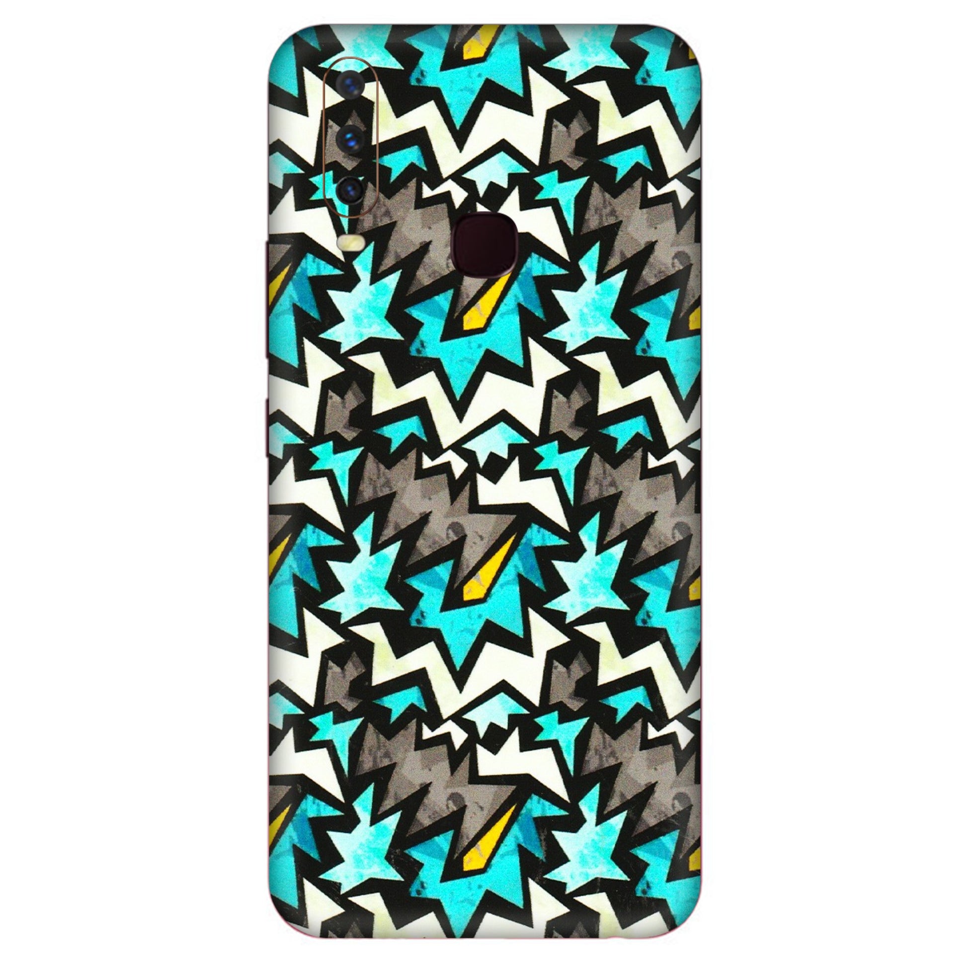 VIVO Y Series Phone Skins (All Models) - Funky Zig Zag - 3D Embossed Finish (L-223) Vivo Y17