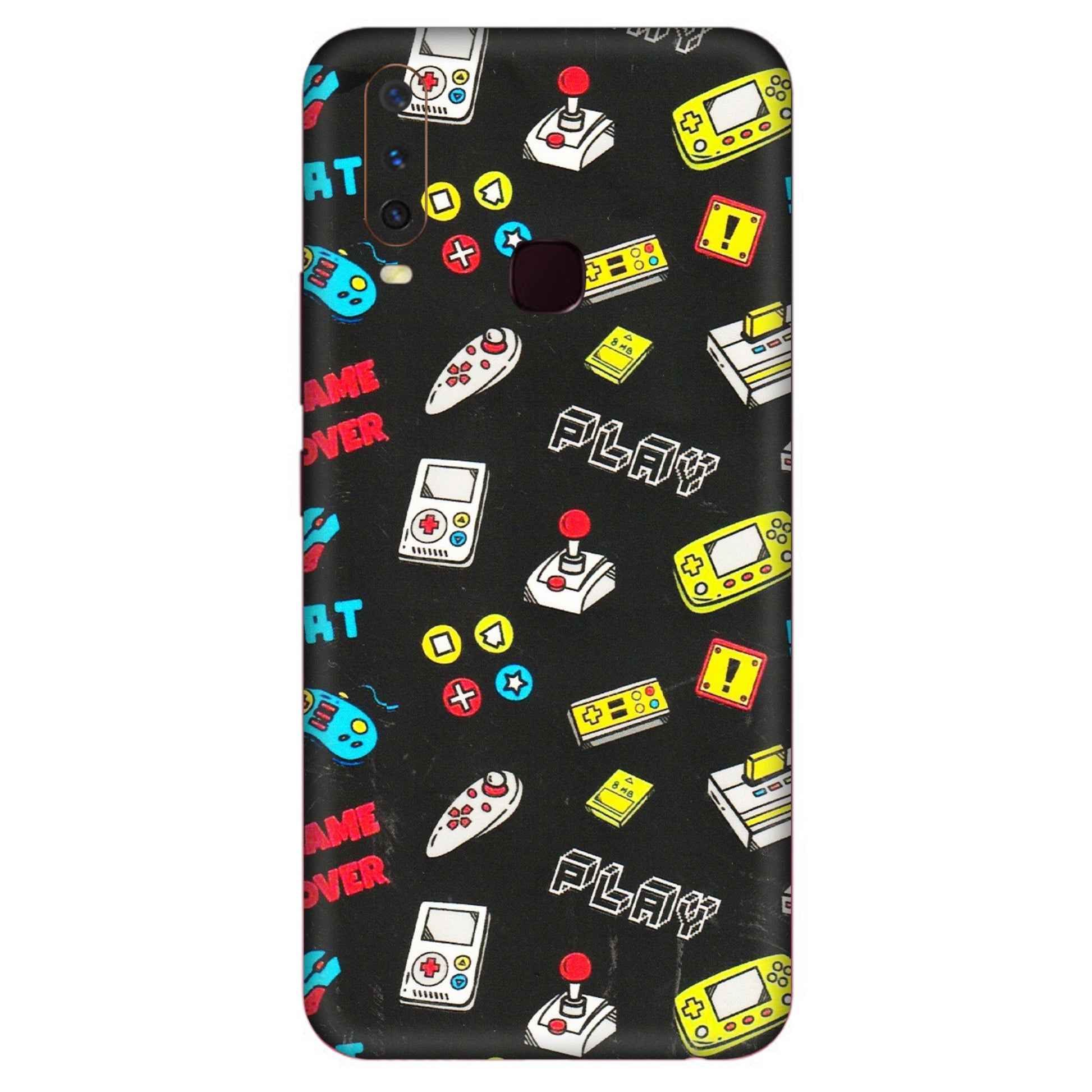 VIVO Y Series Phone Skins (All Models) - Gaming Doodles - 3D Embossed Finish (L-224) Vivo Y17