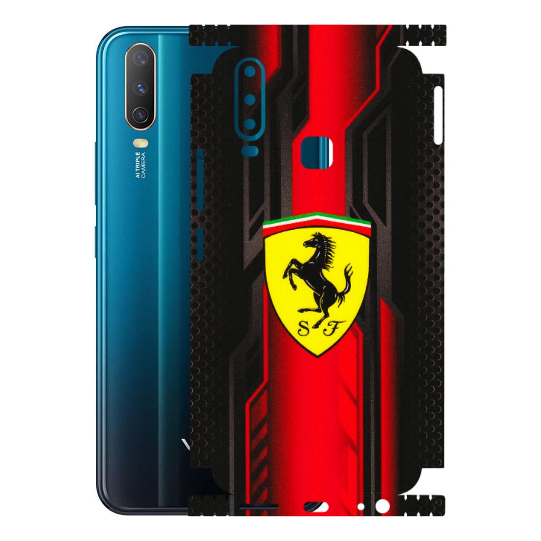 VIVO Y Series Phone Skins (All Models) - Black Ferrari Logo - 3D Embossed Finish (L-253) Vivo Y17