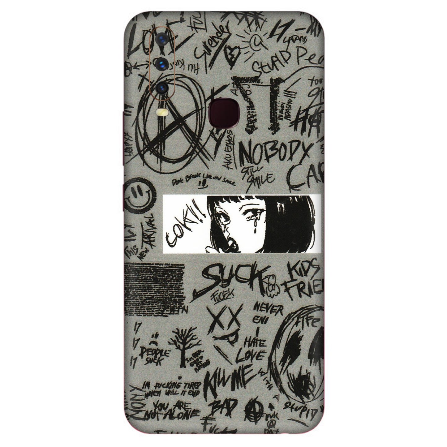 VIVO Y Series Phone Skins (All Models) - Never Have Love Anime - 3D Embossed Finish (L-260) Vivo Y17