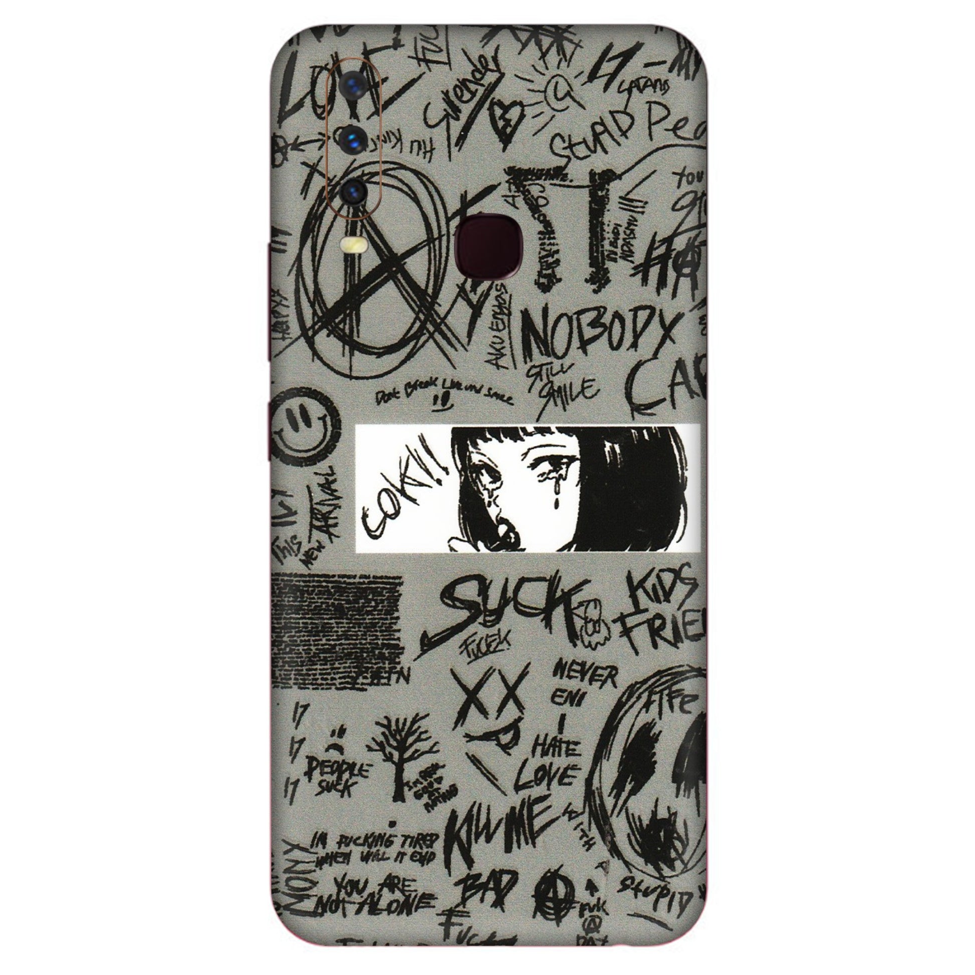 VIVO Y Series Phone Skins (All Models) - Never Have Love Anime - 3D Embossed Finish (L-260) Vivo Y17