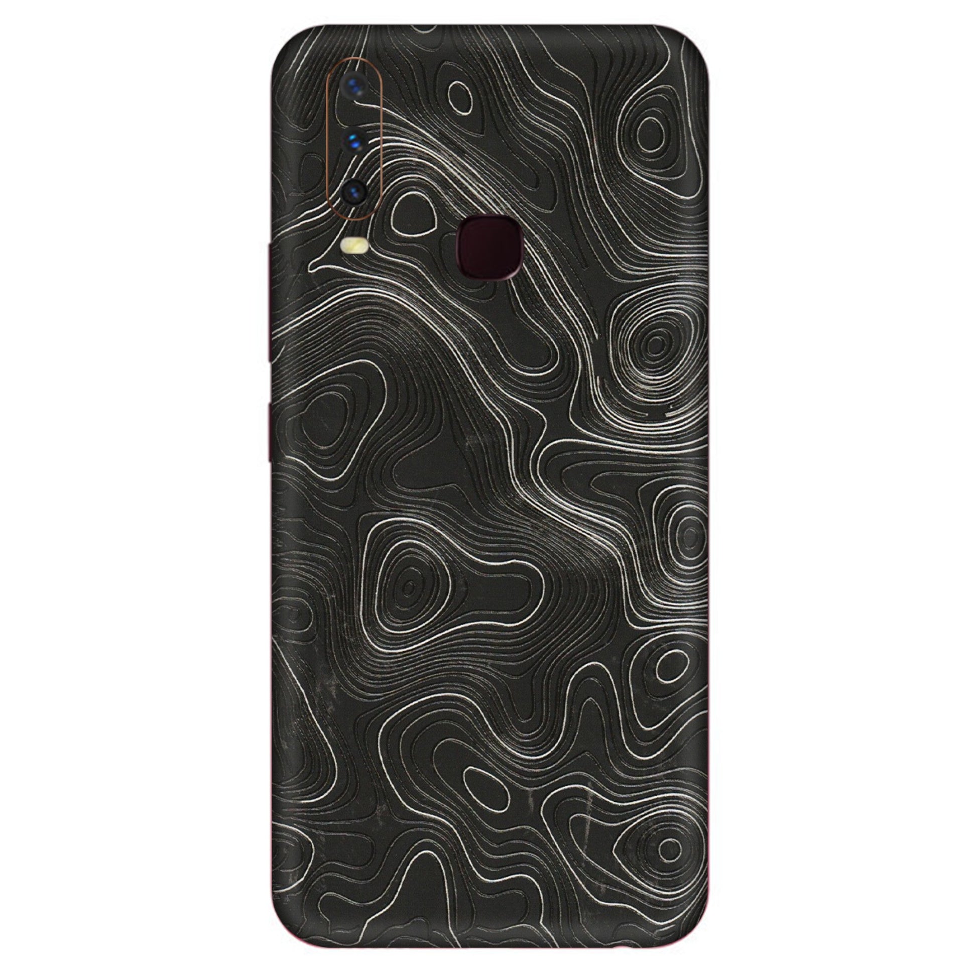 VIVO Y Series Phone Skins (All Models) - Abstract White Line Map - 3D Embossed Finish (L-269) Vivo Y17