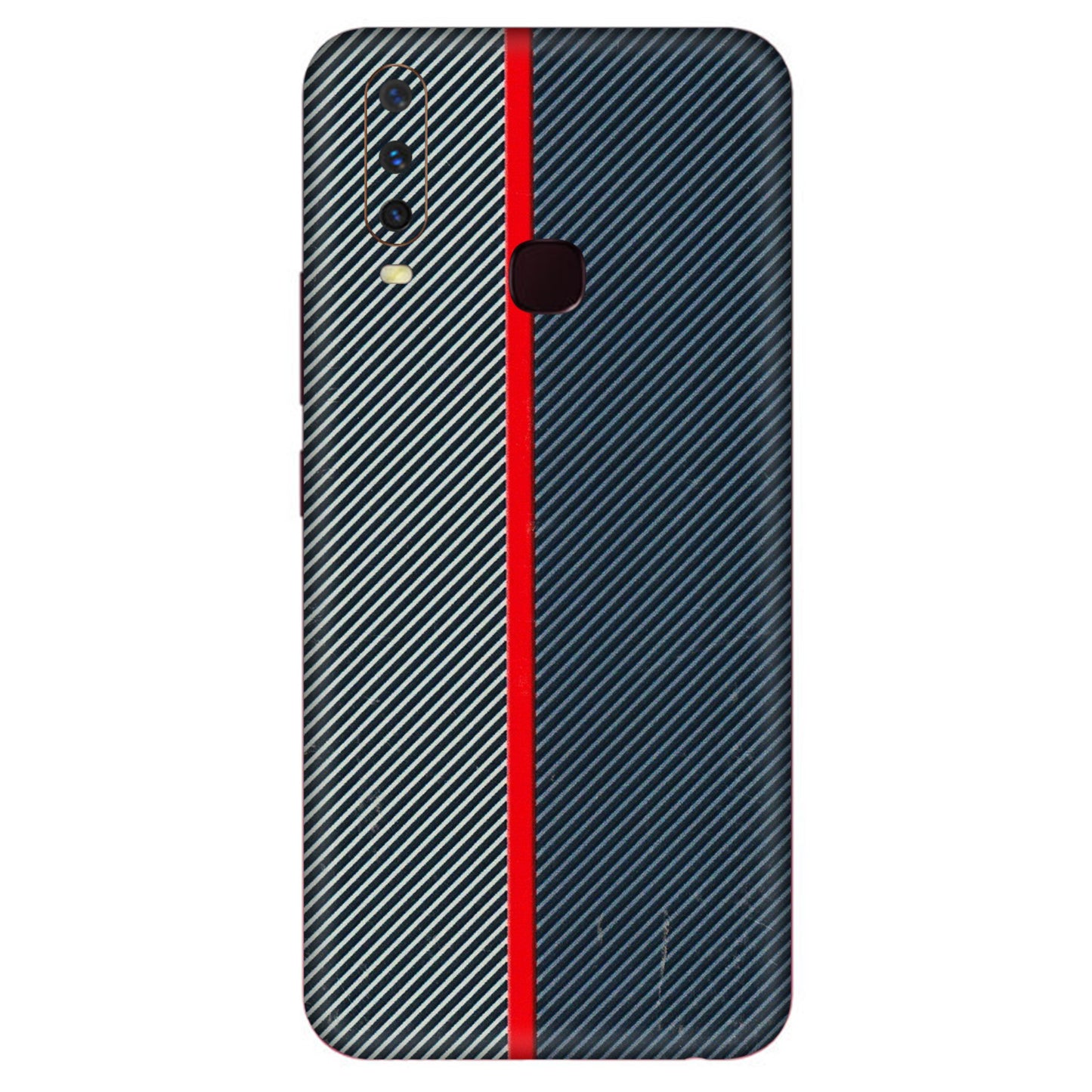 VIVO Y Series Phone Skins (All Models) - Blue Sober Lines - 3D Embossed Finish (L-305) Vivo Y17