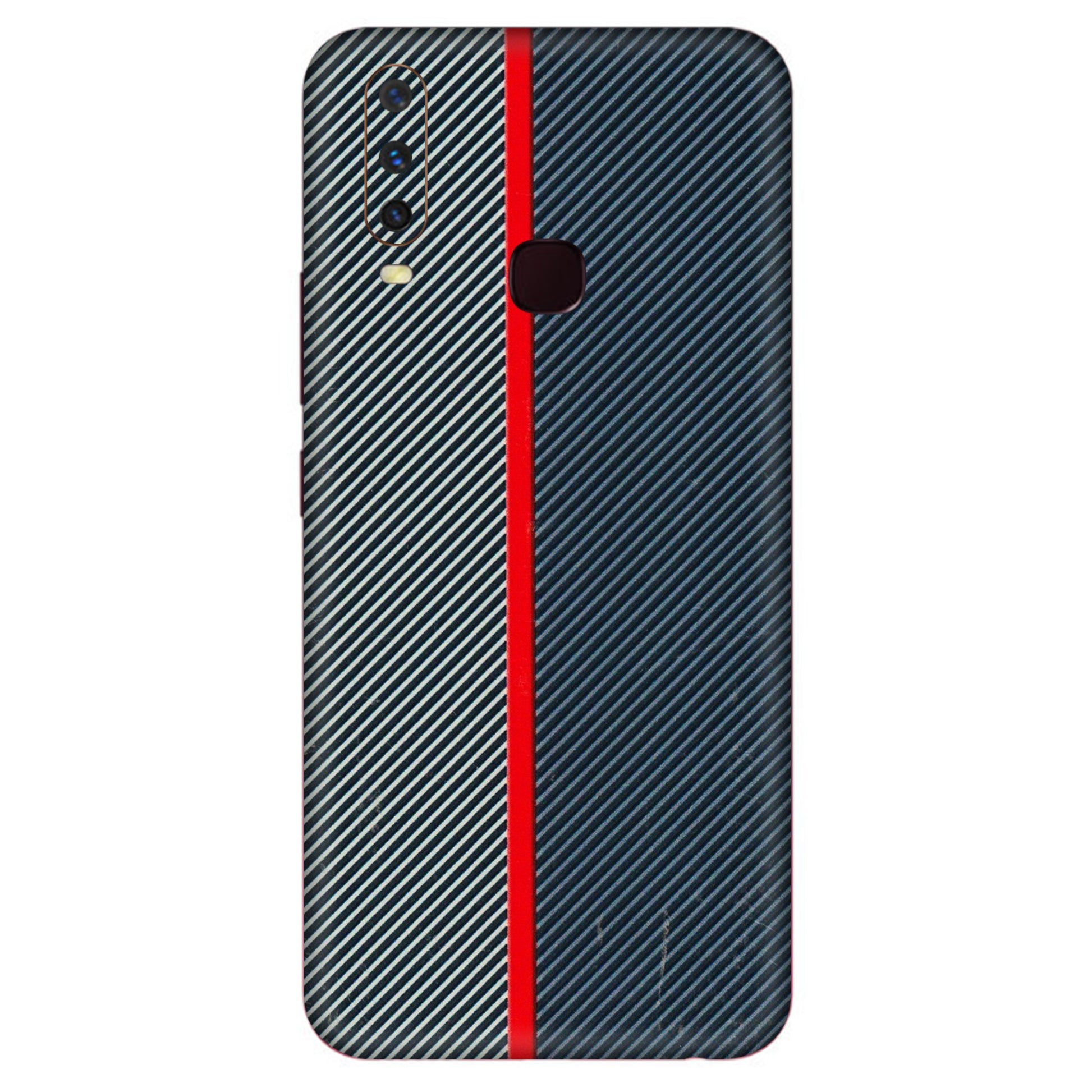 VIVO Y Series Phone Skins (All Models) - Blue Sober Lines - 3D Embossed Finish (L-305) Vivo Y17