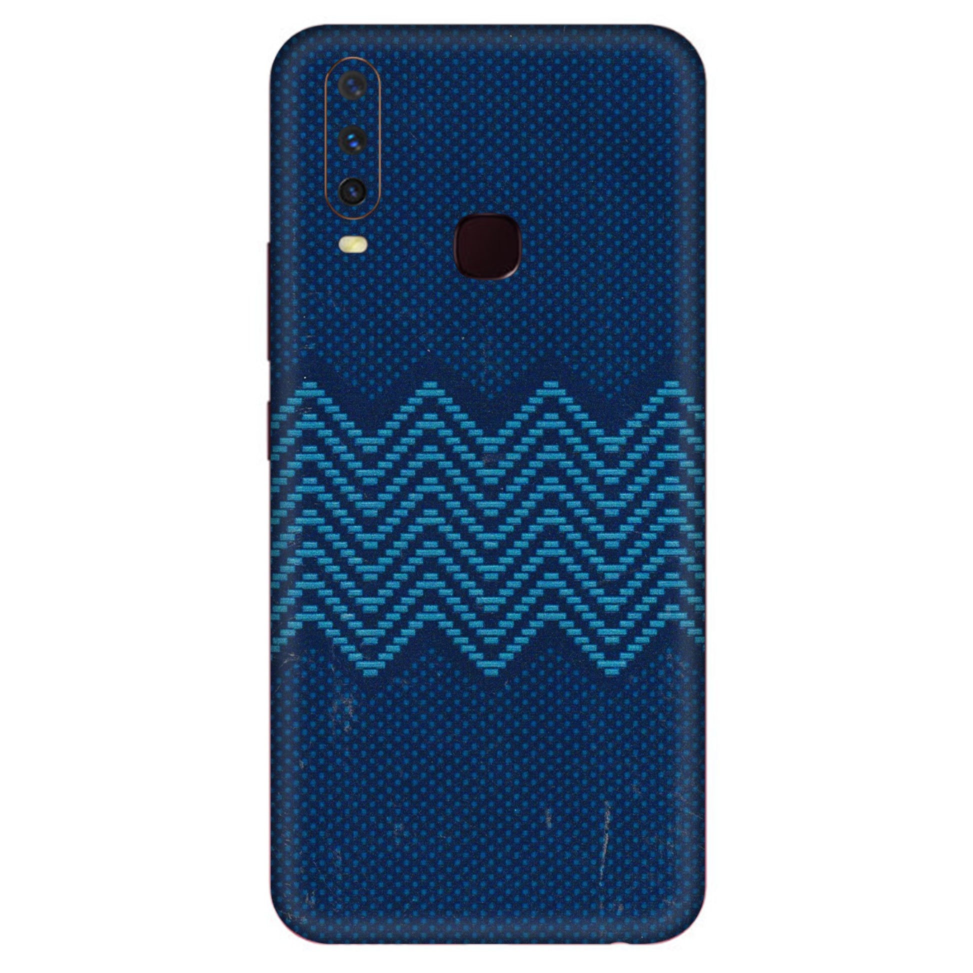 VIVO Y Series Phone Skins (All Models) - Blue Sober Waves - 3D Embossed Finish (L-306) Vivo Y17