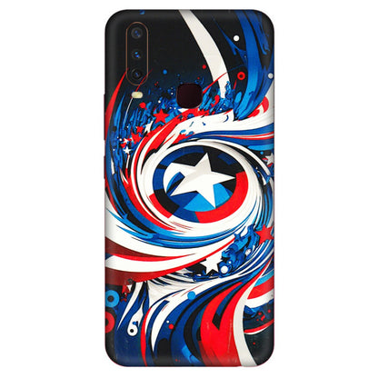VIVO Y Series Phone Skins (All Models) - Captain America Logo - 3D Embossed Finish (L-307) Vivo Y17