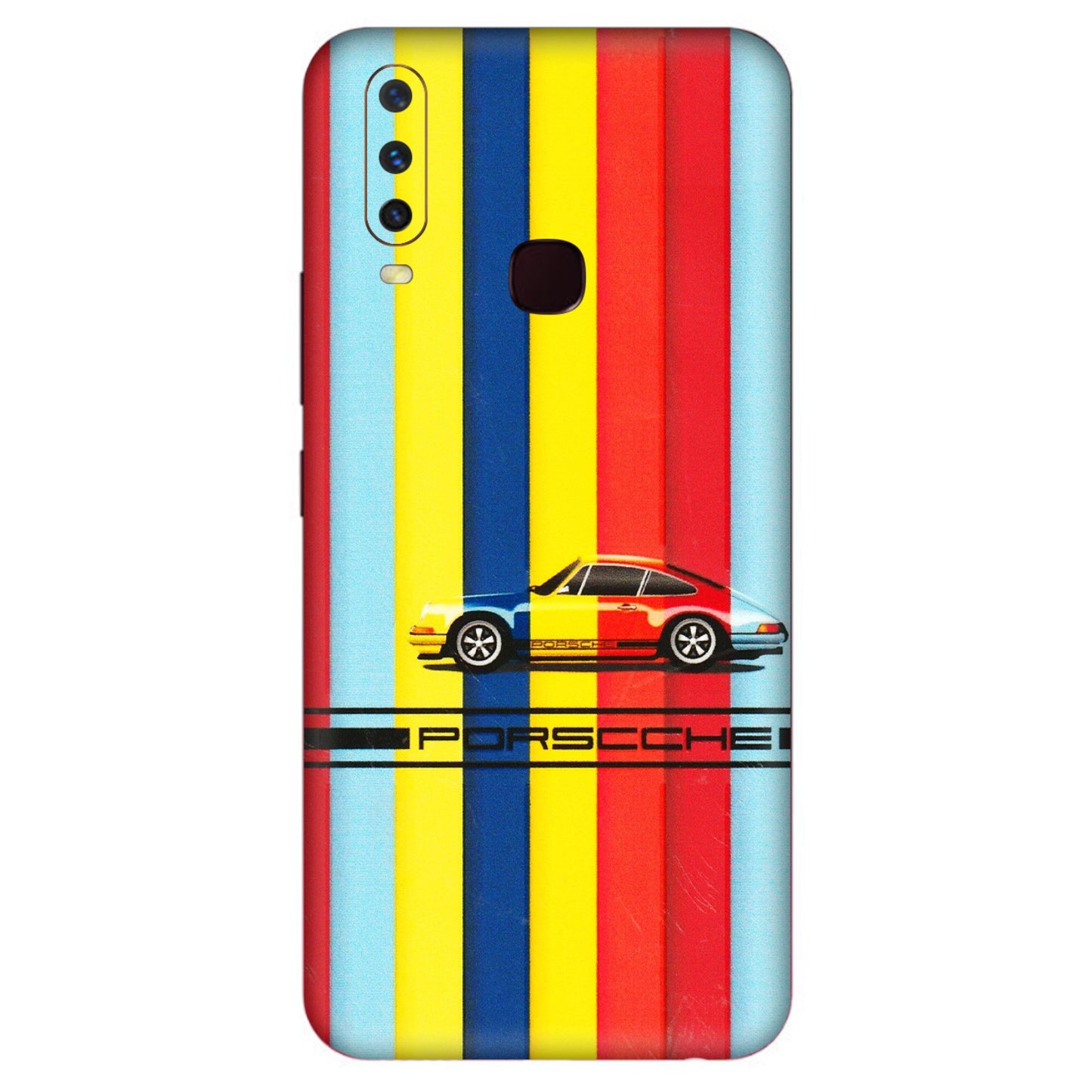 VIVO Y Series Phone Skins (All Models) - Multicolour Porche - 3D Embossed Finish (L-39) Vivo Y17