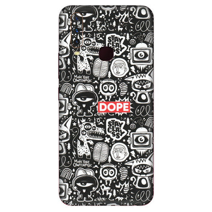 VIVO Y Series Phone Skins (All Models) - Dope Stay Classy Black Doodles - Matte Finish (M-126) Vivo Y17