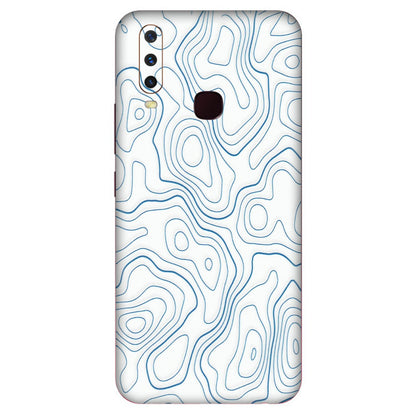 VIVO Y Series Phone Skins (All Models) - Blue And White Swirls - Matte Finish (M-139) Vivo Y17
