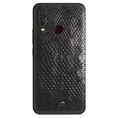 VIVO Y Series Phone Skins (All Models) - Black Snack Leather - Matte Finish (M-147) Vivo Y17