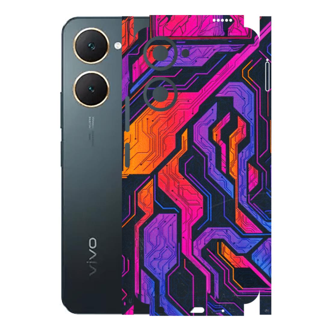 VIVO Y Series Phone Skins (All Models) - Tech Circuits Futuristic - 3D Embossed Finish (L-07) Vivo Y18