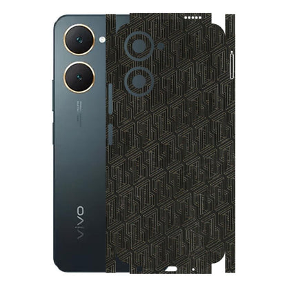 VIVO Y Series Phone Skins (All Models) - Black Abstract Pattern - 3D Embossed Finish (L-117) Vivo Y18