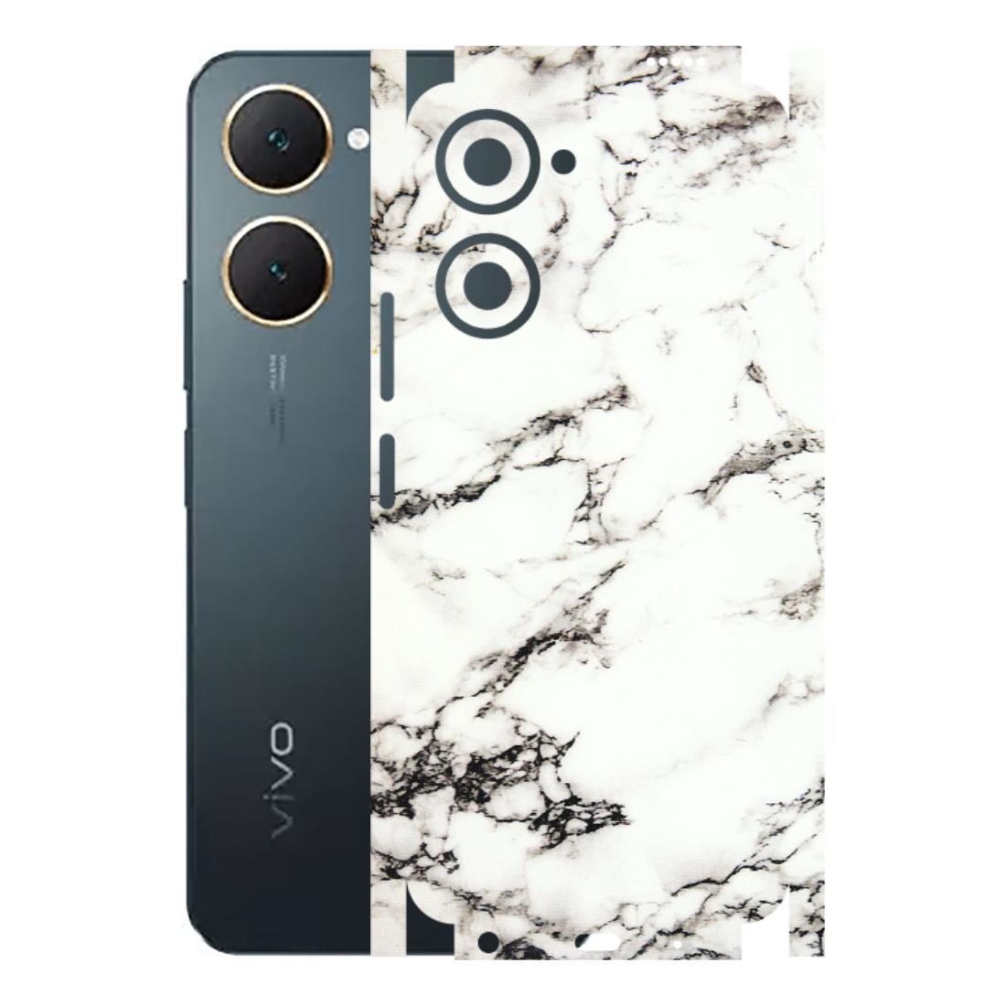 VIVO Y Series Phone Skins (All Models) - Black and White Marble Texture - 3D Embossed Finish (L-124) Vivo Y18