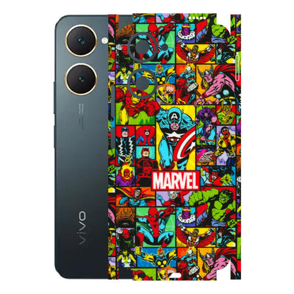 VIVO Y Series Phone Skins (All Models) - MARVELOUS Comic Characters - 3D Embossed Finish (L-129) Vivo Y18