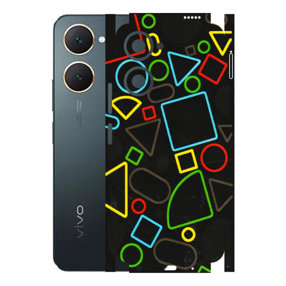 VIVO Y Series Phone Skins (All Models) - Black Shapes - 3D Embossed Finish (L-131) Vivo Y18